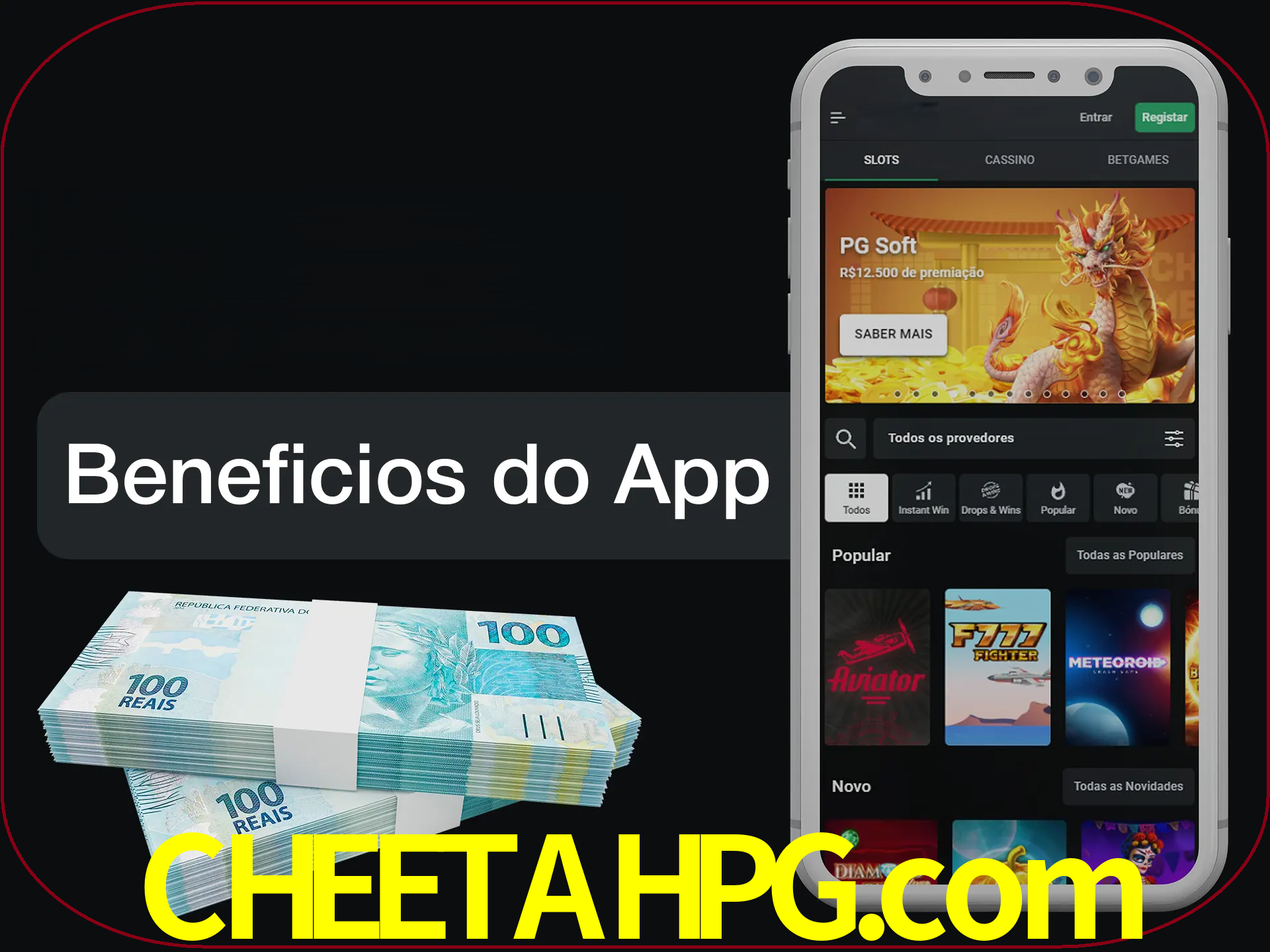 Obtenha todos os benefícios usando o aplicativo.