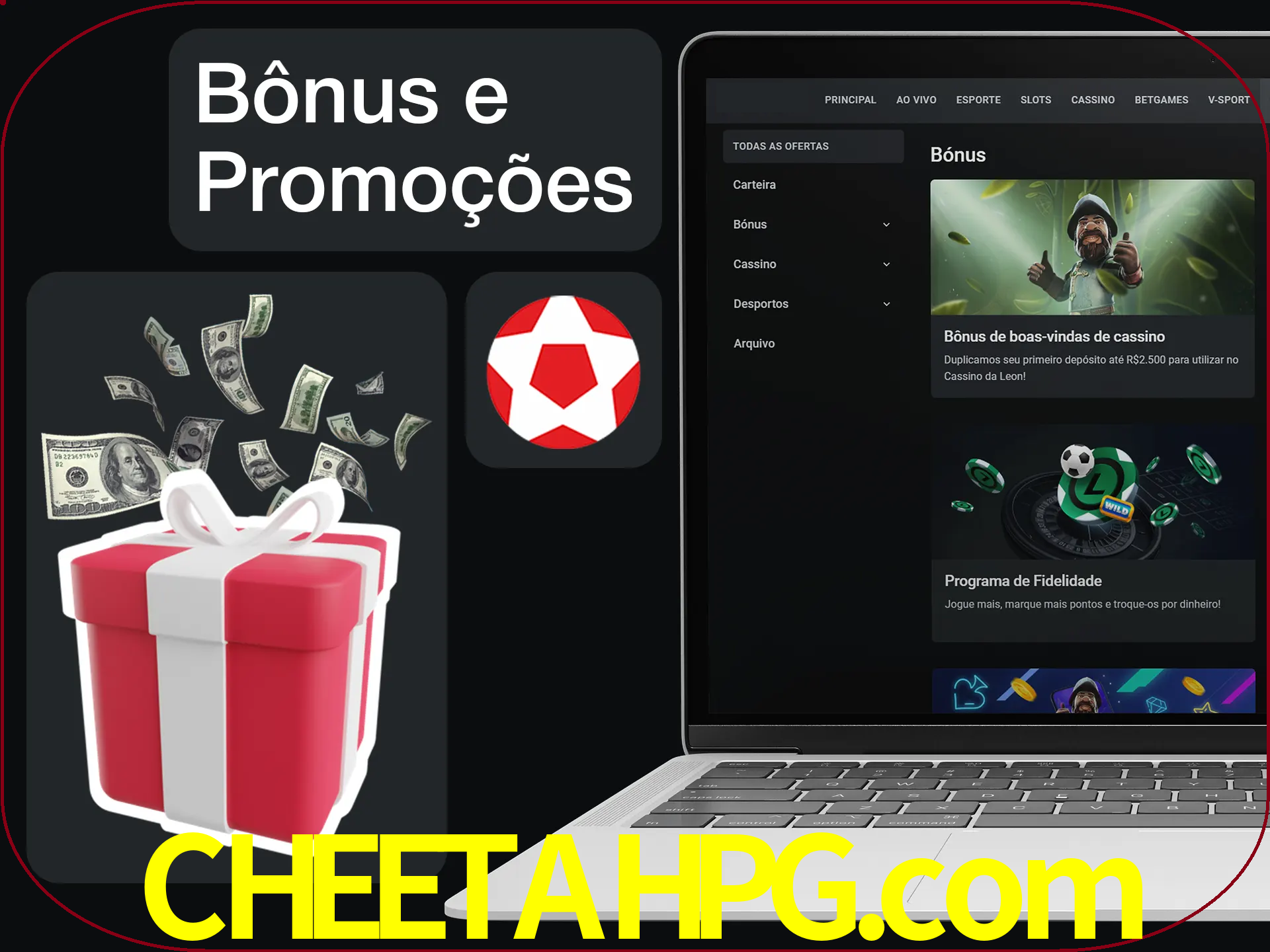 Verifique se há novos bônus e promoções.