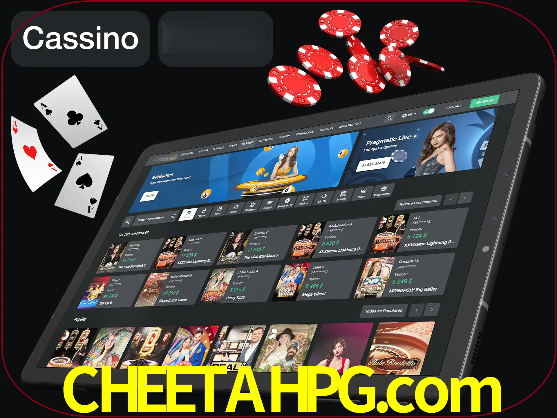 Jogue vários jogos de cassino em nosso cassino.