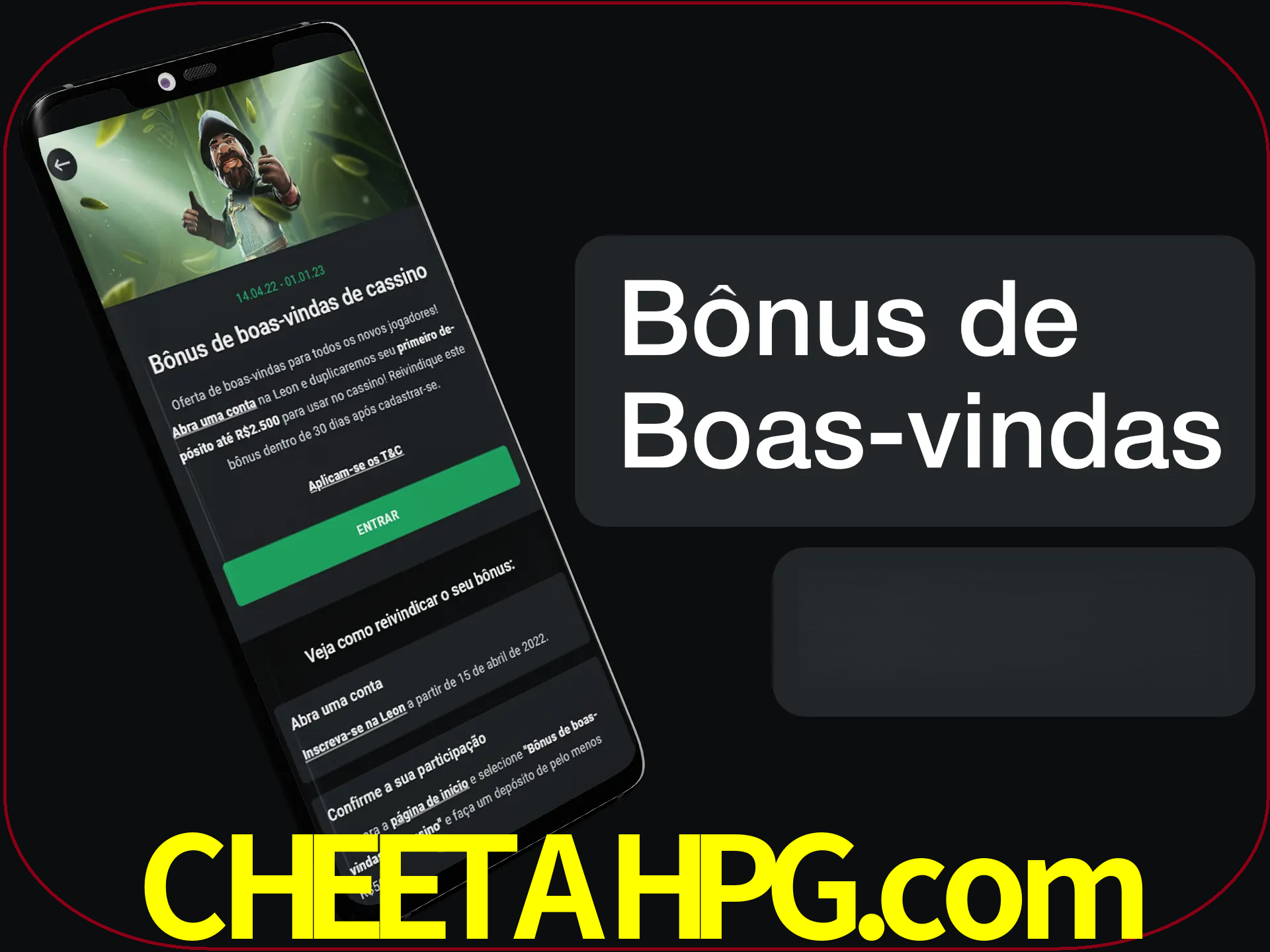 Não se esqueça de usar o bônus de boas-vindas.